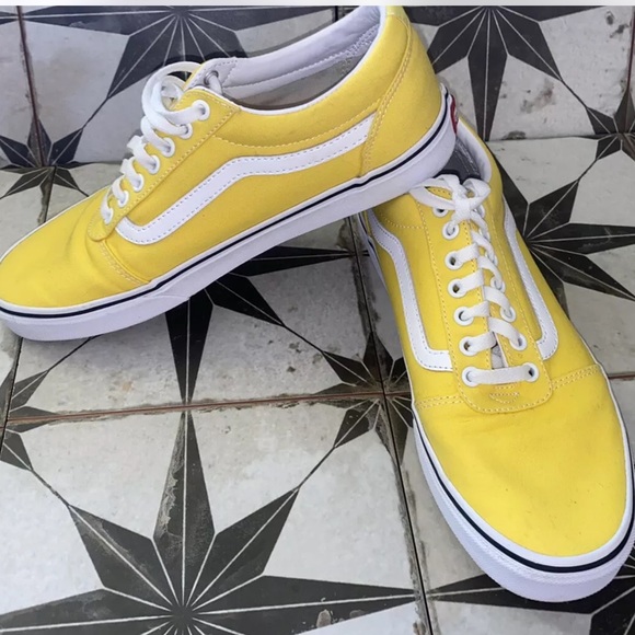 Vans Canvas Sneakers Yellow/White Mens 10.5 EUC - Picture 11 of 12